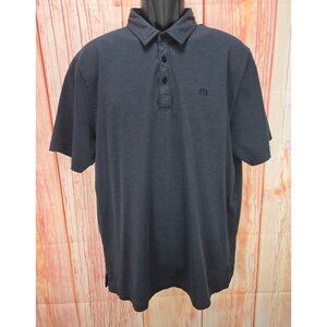 TravisMathew Mens Polo Shirt XL Pima Cotton/Polyester Blend Charcoal